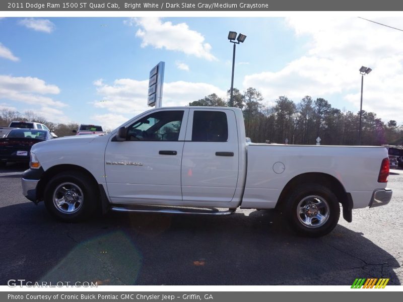 Bright White / Dark Slate Gray/Medium Graystone 2011 Dodge Ram 1500 ST Quad Cab