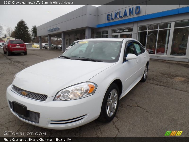Summit White / Neutral 2013 Chevrolet Impala LT