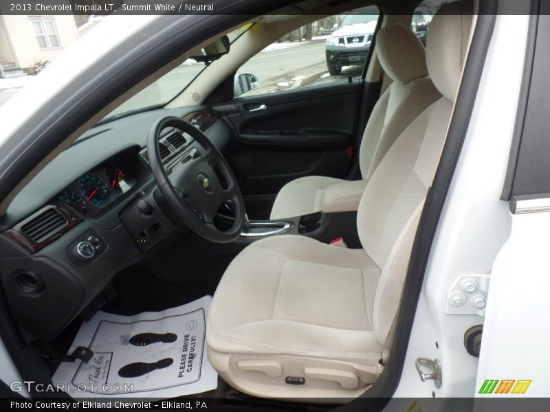 Summit White / Neutral 2013 Chevrolet Impala LT