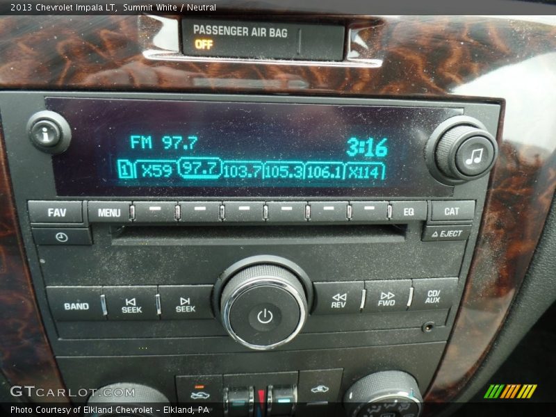 Summit White / Neutral 2013 Chevrolet Impala LT