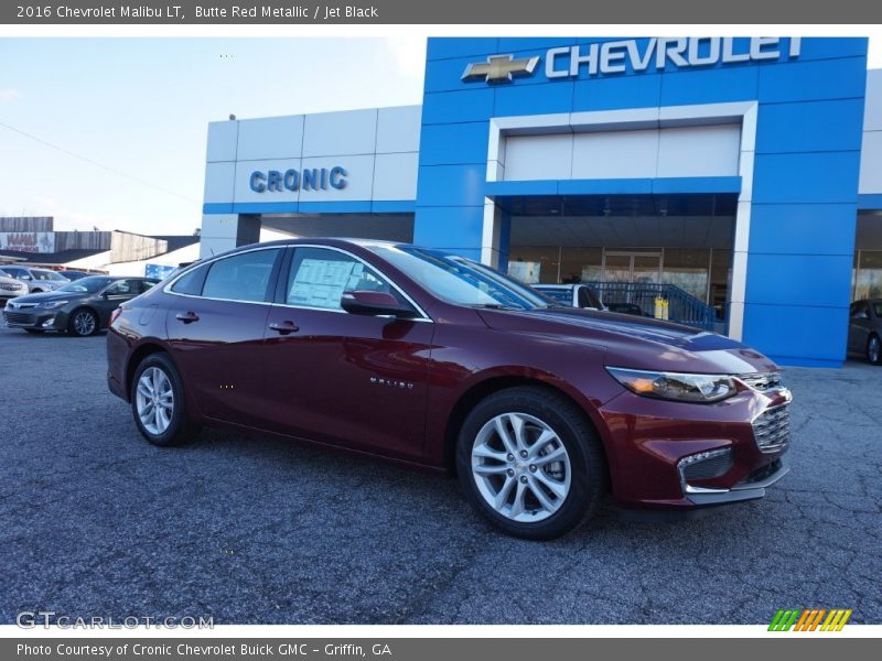 Butte Red Metallic / Jet Black 2016 Chevrolet Malibu LT