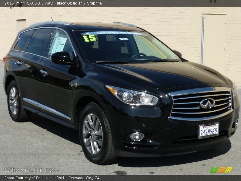 Black Obsidian / Graphite 2015 Infiniti QX60 3.5 AWD