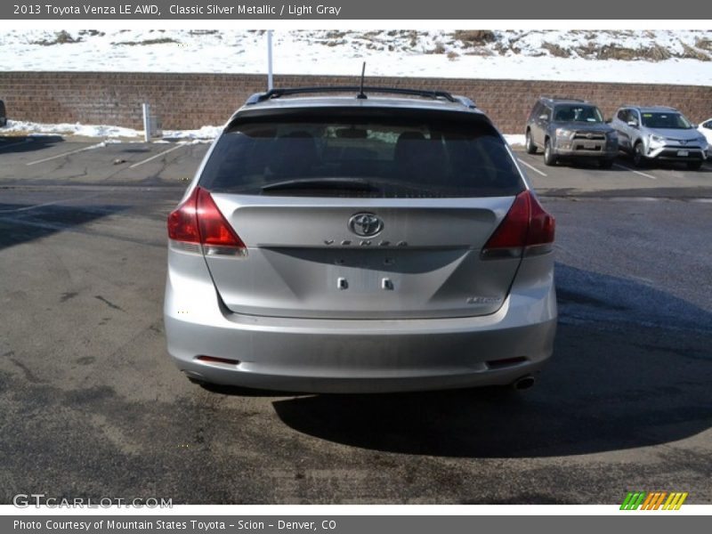 Classic Silver Metallic / Light Gray 2013 Toyota Venza LE AWD