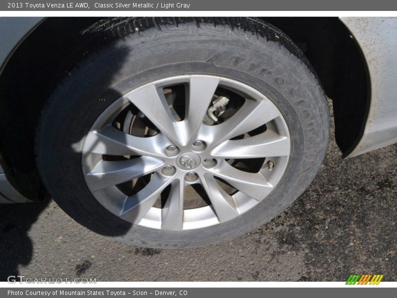 Classic Silver Metallic / Light Gray 2013 Toyota Venza LE AWD