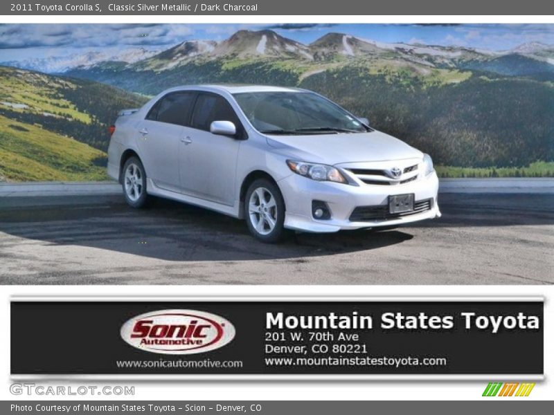 Classic Silver Metallic / Dark Charcoal 2011 Toyota Corolla S