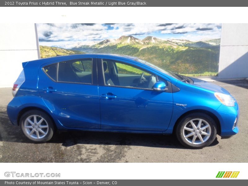 Blue Streak Metallic / Light Blue Gray/Black 2012 Toyota Prius c Hybrid Three
