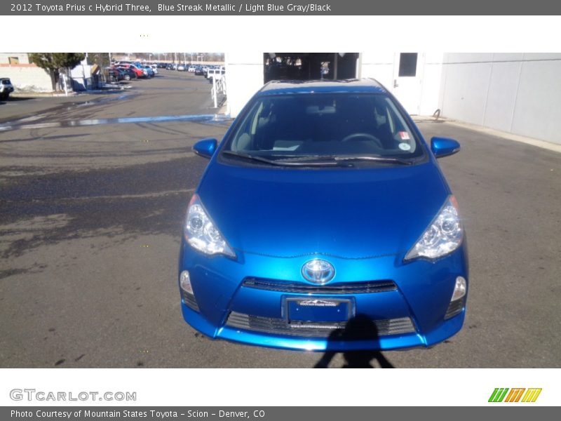 Blue Streak Metallic / Light Blue Gray/Black 2012 Toyota Prius c Hybrid Three