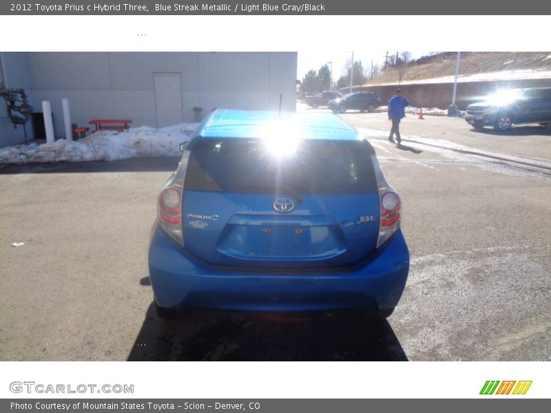 Blue Streak Metallic / Light Blue Gray/Black 2012 Toyota Prius c Hybrid Three