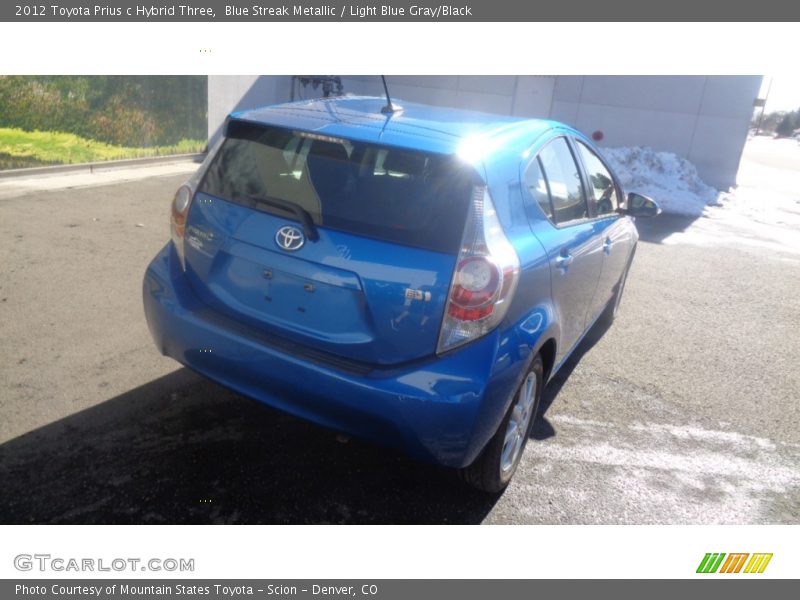 Blue Streak Metallic / Light Blue Gray/Black 2012 Toyota Prius c Hybrid Three