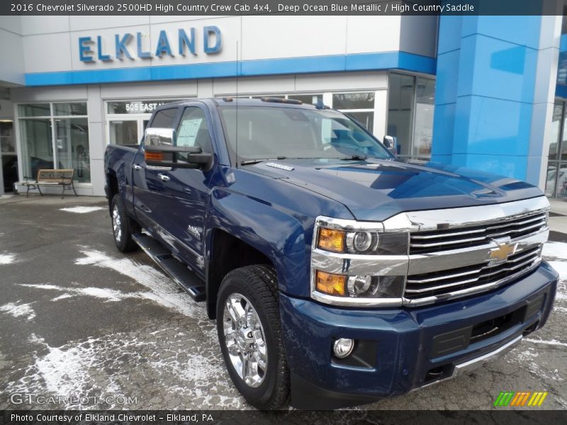 Deep Ocean Blue Metallic / High Country Saddle 2016 Chevrolet Silverado 2500HD High Country Crew Cab 4x4