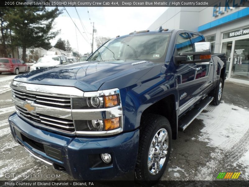 Deep Ocean Blue Metallic / High Country Saddle 2016 Chevrolet Silverado 2500HD High Country Crew Cab 4x4