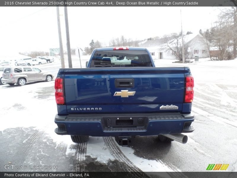 Deep Ocean Blue Metallic / High Country Saddle 2016 Chevrolet Silverado 2500HD High Country Crew Cab 4x4