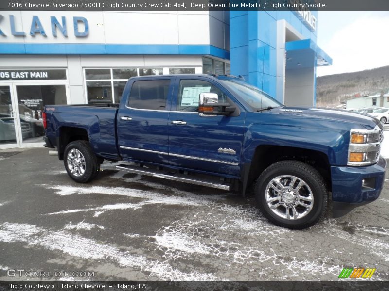 Deep Ocean Blue Metallic / High Country Saddle 2016 Chevrolet Silverado 2500HD High Country Crew Cab 4x4