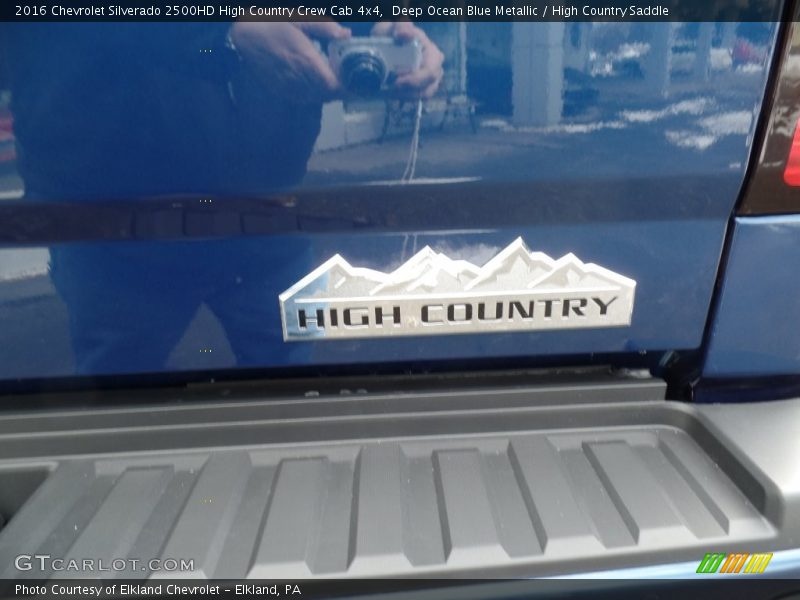 Deep Ocean Blue Metallic / High Country Saddle 2016 Chevrolet Silverado 2500HD High Country Crew Cab 4x4
