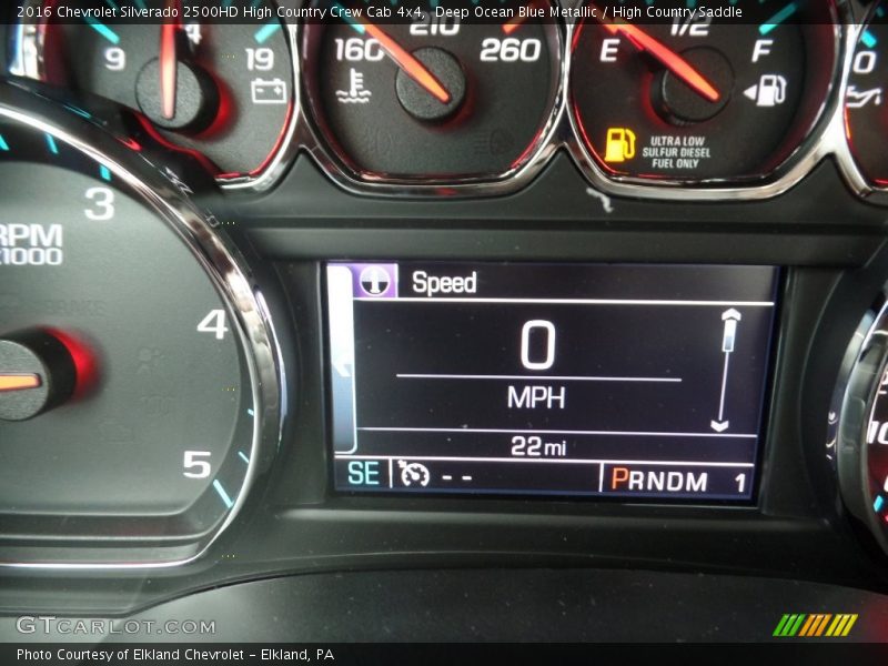 Deep Ocean Blue Metallic / High Country Saddle 2016 Chevrolet Silverado 2500HD High Country Crew Cab 4x4