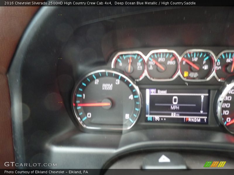 Deep Ocean Blue Metallic / High Country Saddle 2016 Chevrolet Silverado 2500HD High Country Crew Cab 4x4