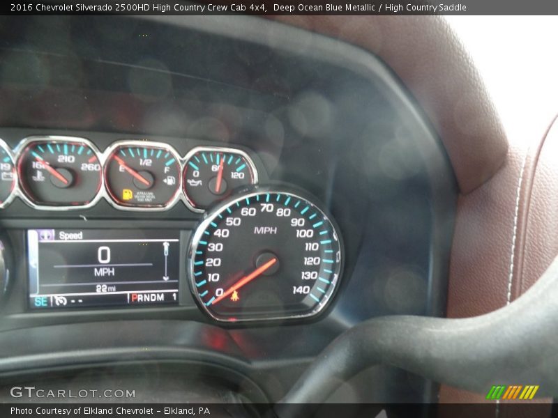 Deep Ocean Blue Metallic / High Country Saddle 2016 Chevrolet Silverado 2500HD High Country Crew Cab 4x4