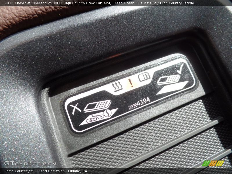 Deep Ocean Blue Metallic / High Country Saddle 2016 Chevrolet Silverado 2500HD High Country Crew Cab 4x4