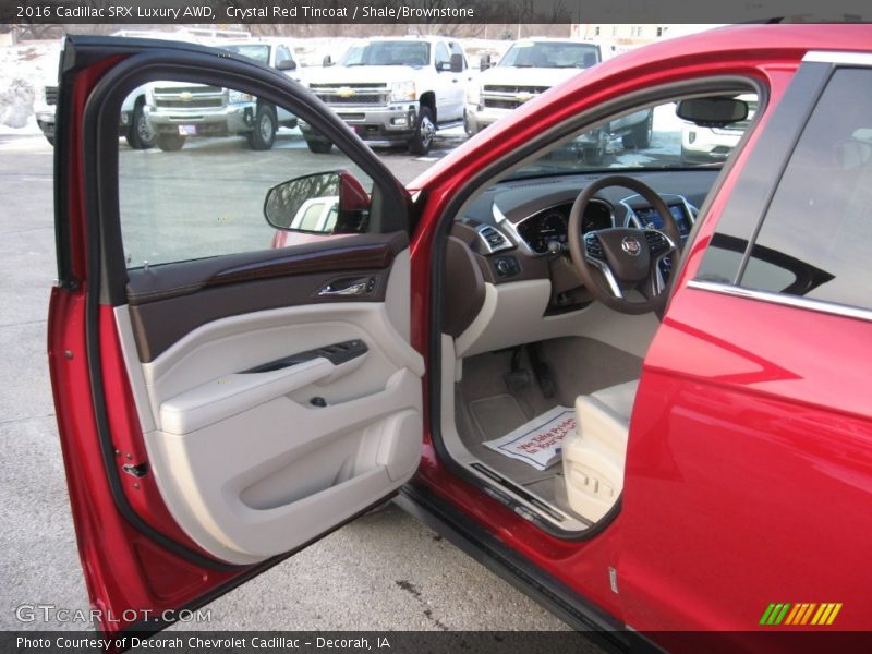Crystal Red Tincoat / Shale/Brownstone 2016 Cadillac SRX Luxury AWD