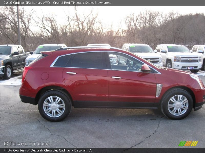 Crystal Red Tincoat / Shale/Brownstone 2016 Cadillac SRX Luxury AWD