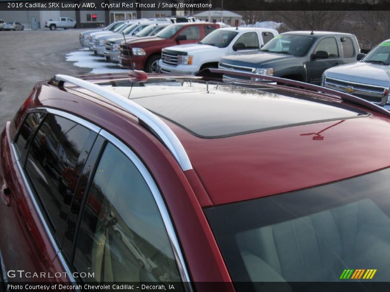 Crystal Red Tincoat / Shale/Brownstone 2016 Cadillac SRX Luxury AWD