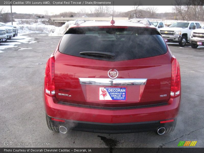 Crystal Red Tincoat / Shale/Brownstone 2016 Cadillac SRX Luxury AWD