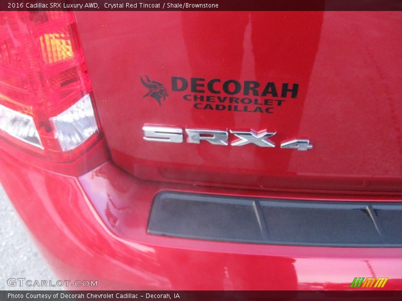Crystal Red Tincoat / Shale/Brownstone 2016 Cadillac SRX Luxury AWD