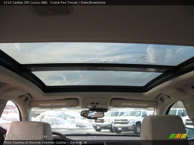 Crystal Red Tincoat / Shale/Brownstone 2016 Cadillac SRX Luxury AWD