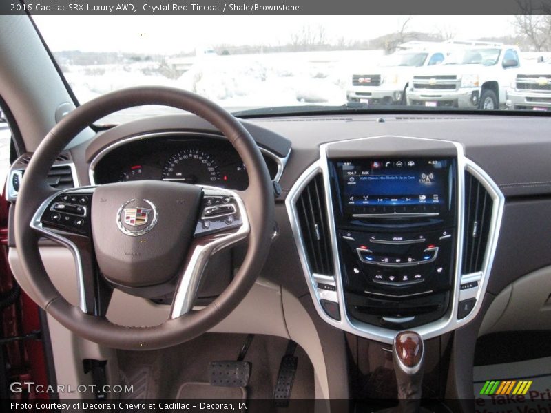Crystal Red Tincoat / Shale/Brownstone 2016 Cadillac SRX Luxury AWD