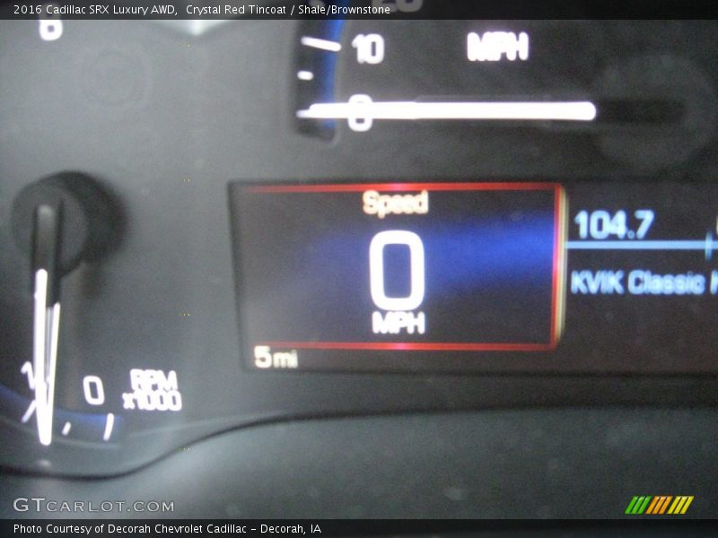 Crystal Red Tincoat / Shale/Brownstone 2016 Cadillac SRX Luxury AWD