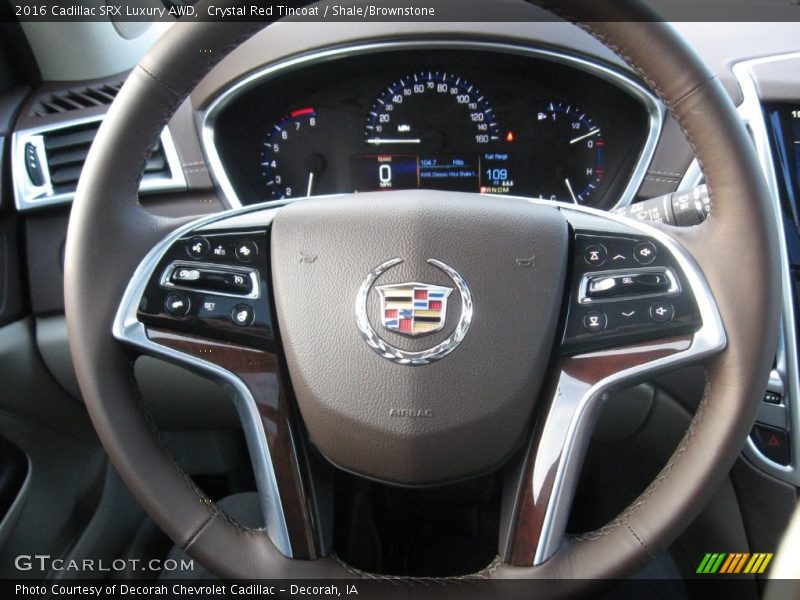 Crystal Red Tincoat / Shale/Brownstone 2016 Cadillac SRX Luxury AWD