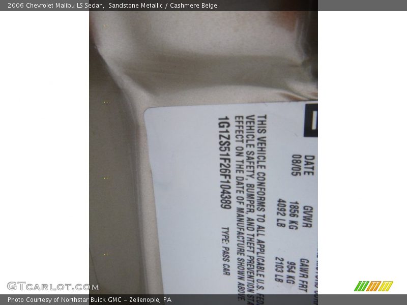 Sandstone Metallic / Cashmere Beige 2006 Chevrolet Malibu LS Sedan
