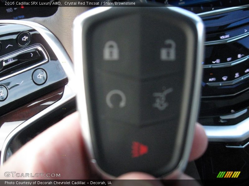 Crystal Red Tincoat / Shale/Brownstone 2016 Cadillac SRX Luxury AWD