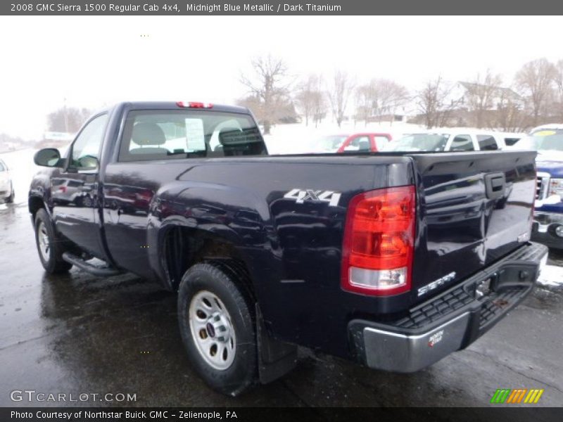 Midnight Blue Metallic / Dark Titanium 2008 GMC Sierra 1500 Regular Cab 4x4