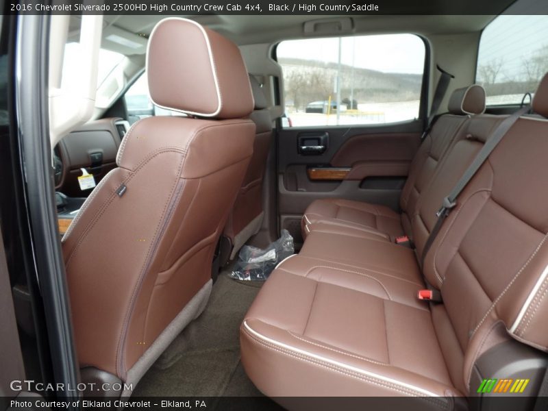 Rear Seat of 2016 Silverado 2500HD High Country Crew Cab 4x4