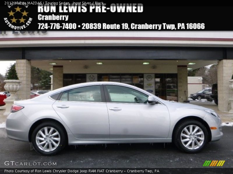 Ingot Silver / Black 2012 Mazda MAZDA6 i Touring Sedan