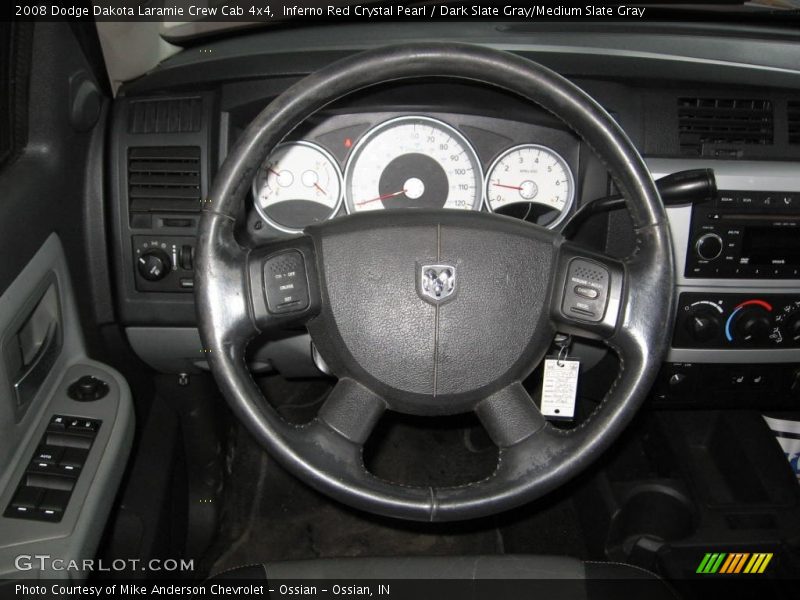 Inferno Red Crystal Pearl / Dark Slate Gray/Medium Slate Gray 2008 Dodge Dakota Laramie Crew Cab 4x4