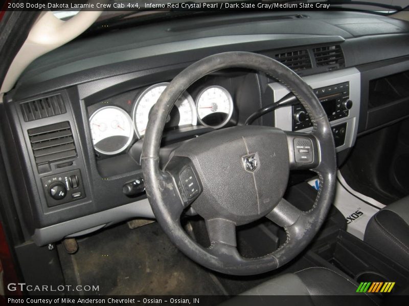 Inferno Red Crystal Pearl / Dark Slate Gray/Medium Slate Gray 2008 Dodge Dakota Laramie Crew Cab 4x4
