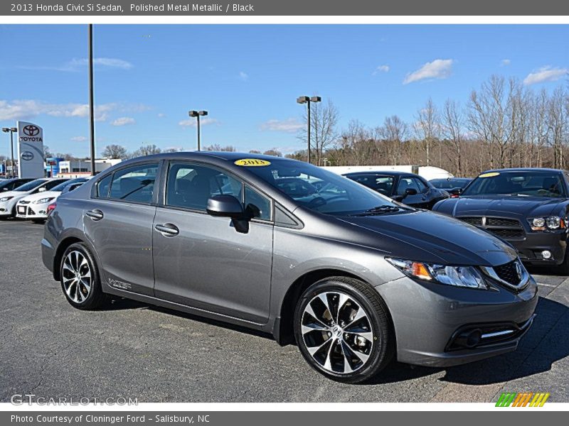 Polished Metal Metallic / Black 2013 Honda Civic Si Sedan
