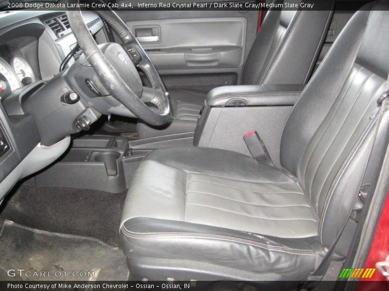 Inferno Red Crystal Pearl / Dark Slate Gray/Medium Slate Gray 2008 Dodge Dakota Laramie Crew Cab 4x4