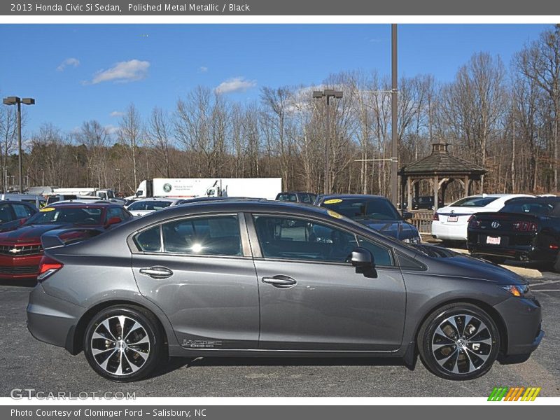 Polished Metal Metallic / Black 2013 Honda Civic Si Sedan