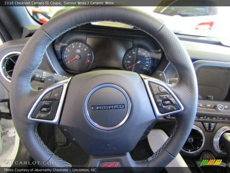 Summit White / Ceramic White 2016 Chevrolet Camaro SS Coupe