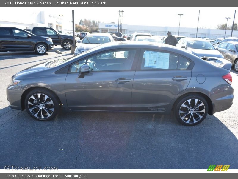 Polished Metal Metallic / Black 2013 Honda Civic Si Sedan