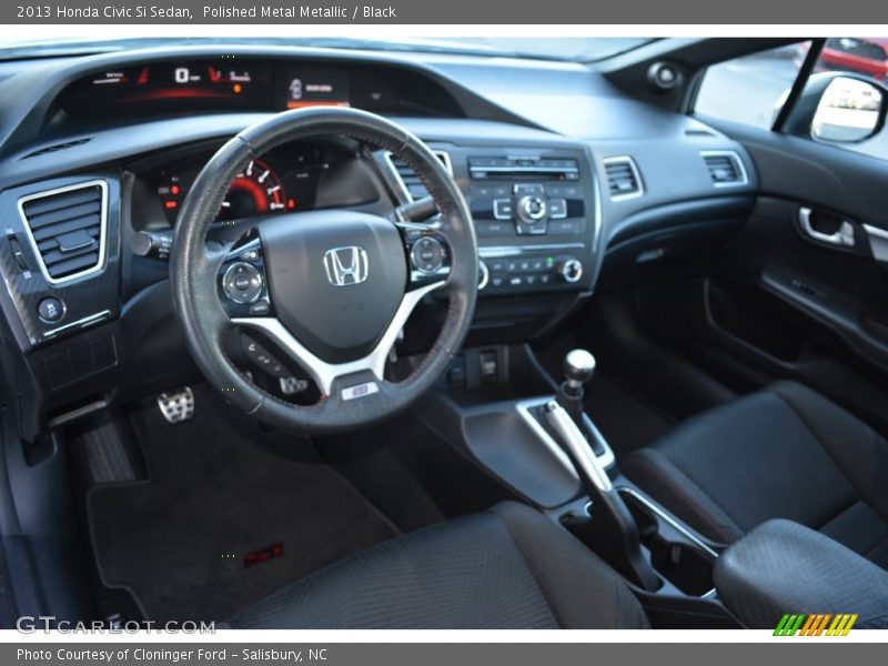 Polished Metal Metallic / Black 2013 Honda Civic Si Sedan