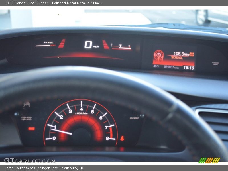 Polished Metal Metallic / Black 2013 Honda Civic Si Sedan