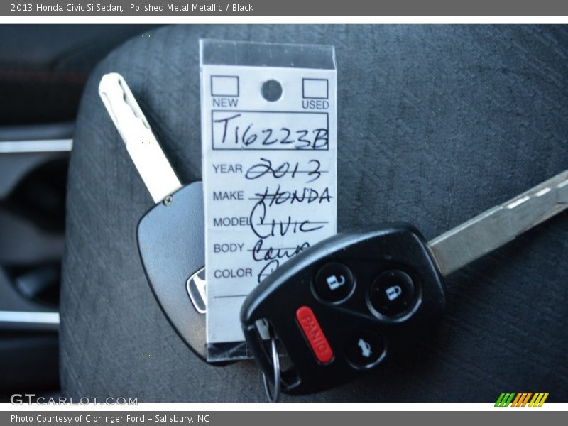 Polished Metal Metallic / Black 2013 Honda Civic Si Sedan
