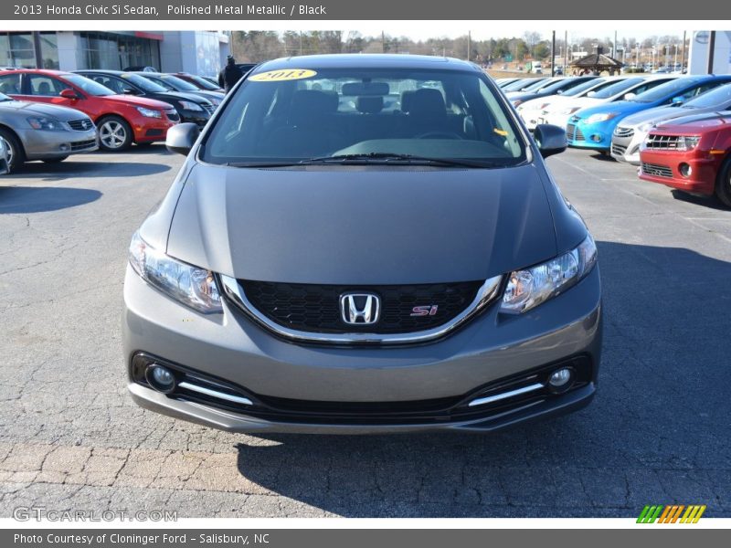 Polished Metal Metallic / Black 2013 Honda Civic Si Sedan