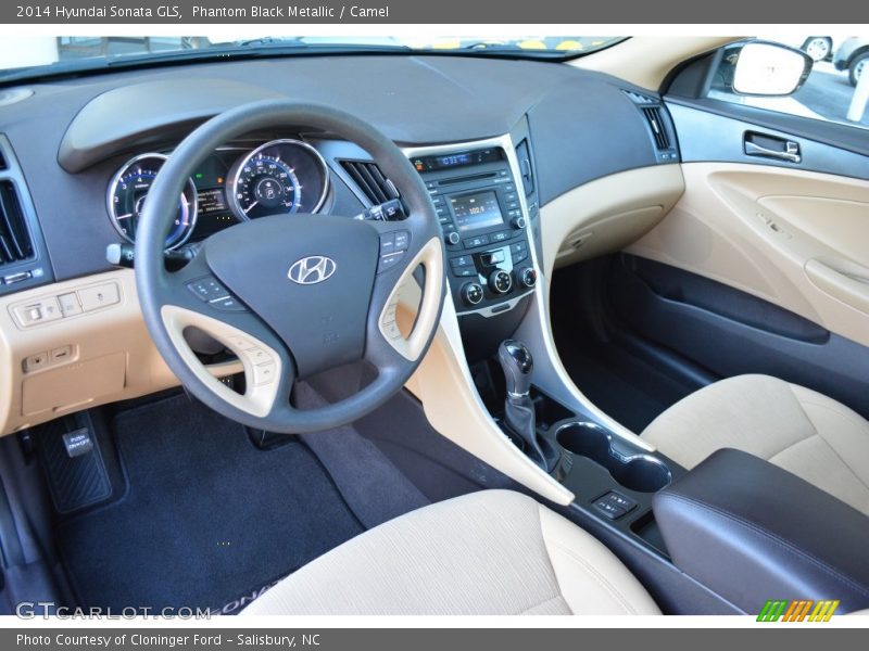 Phantom Black Metallic / Camel 2014 Hyundai Sonata GLS