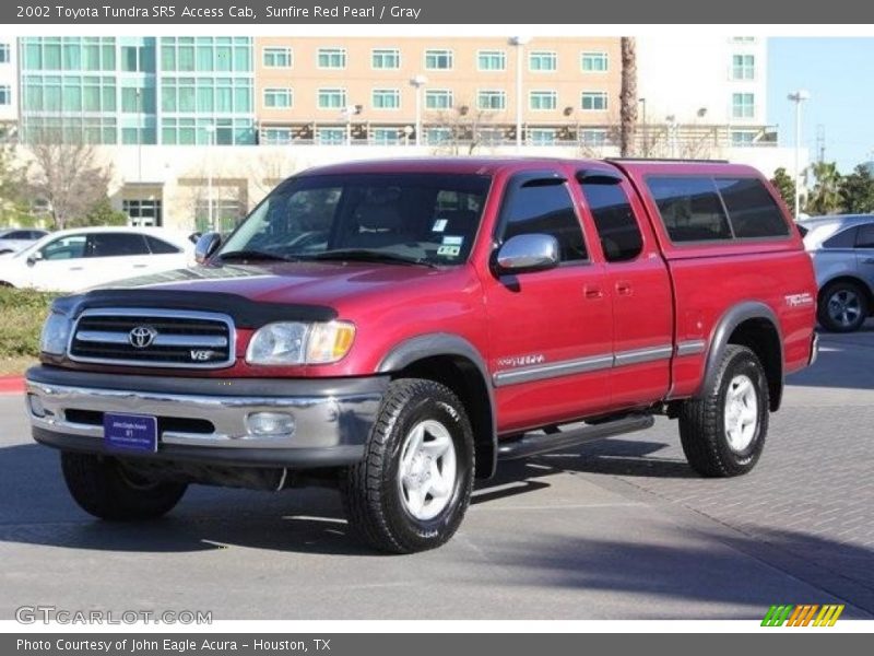 Sunfire Red Pearl / Gray 2002 Toyota Tundra SR5 Access Cab
