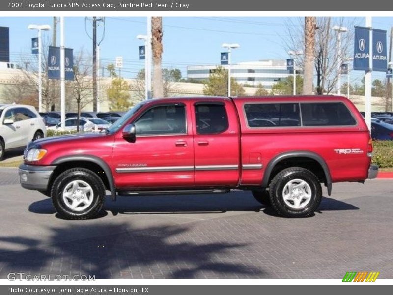 Sunfire Red Pearl / Gray 2002 Toyota Tundra SR5 Access Cab